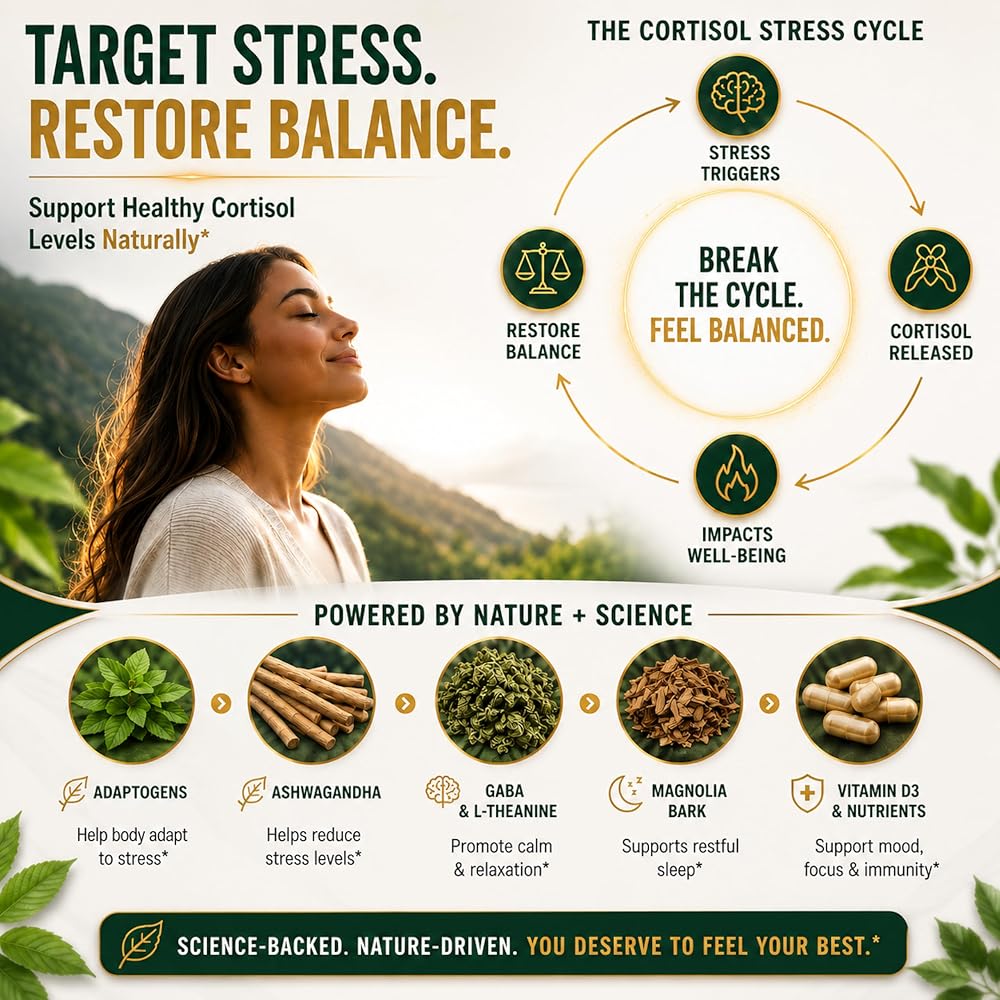 DLNIA Super Calm Cortisol Supplement with Magnesium Glycinate - 1 Count - image 4