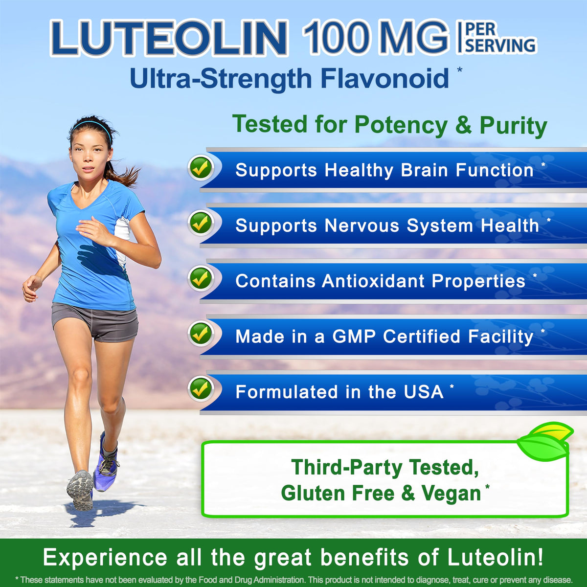 aSquared Nutrition Luteolin 100mg Brain & Memory Support - 120 Capsules - image 3