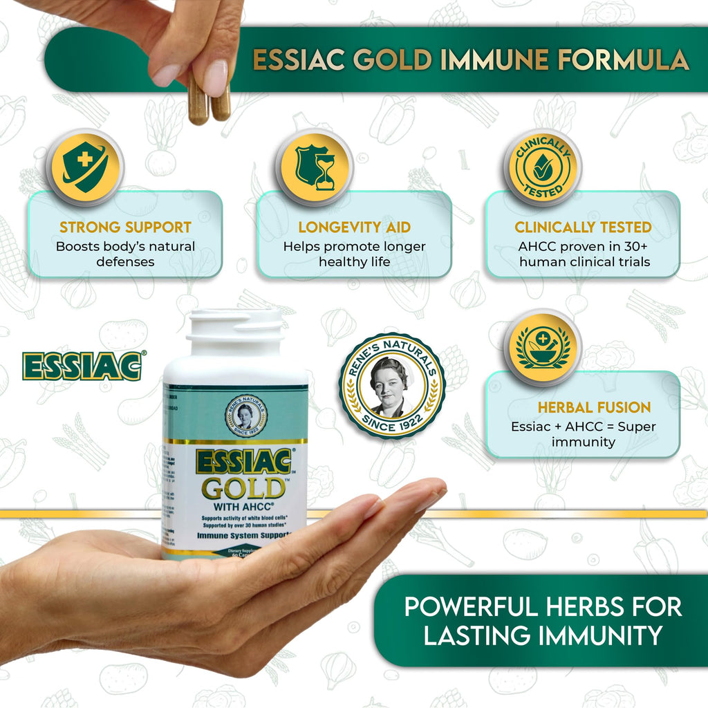 Essiac Gold with AHCC Immune Support - 60 Capsules - image 4