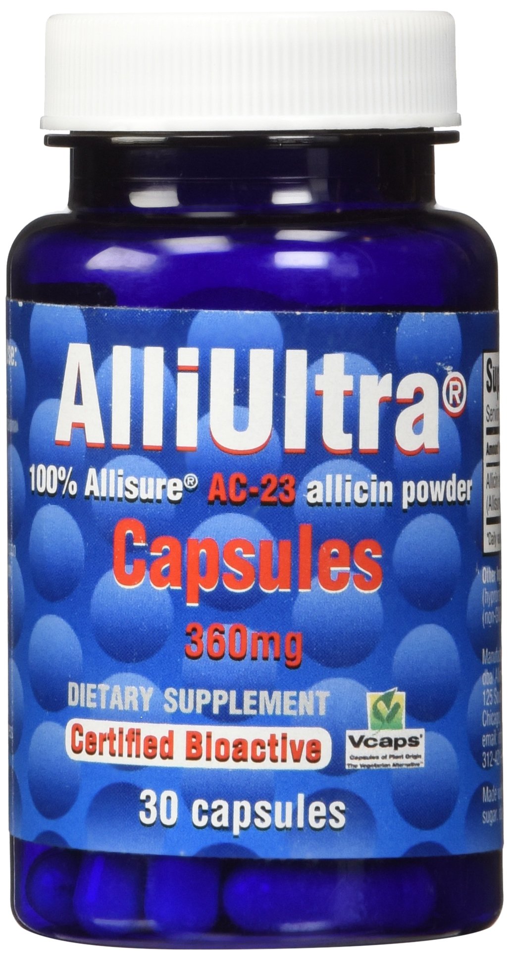 ALLIMAX AlliUltra 360mg Stabilized Allicin Garlic Supplement - 30 Capsules