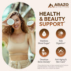 Arazo Nutrition Organic Coconut Oil 2000 MG - 120 Softgels - image 3
