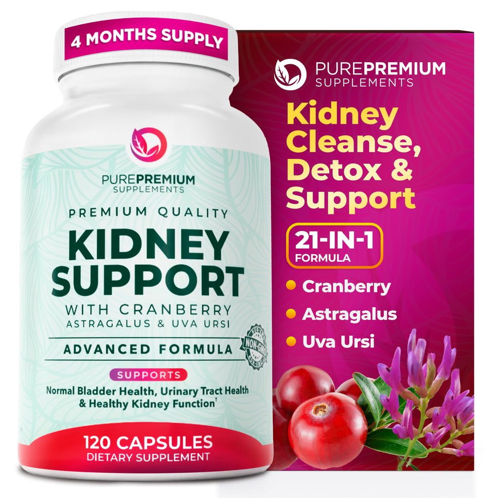 PurePremium Kidney Support Supplement - 120 Capsules