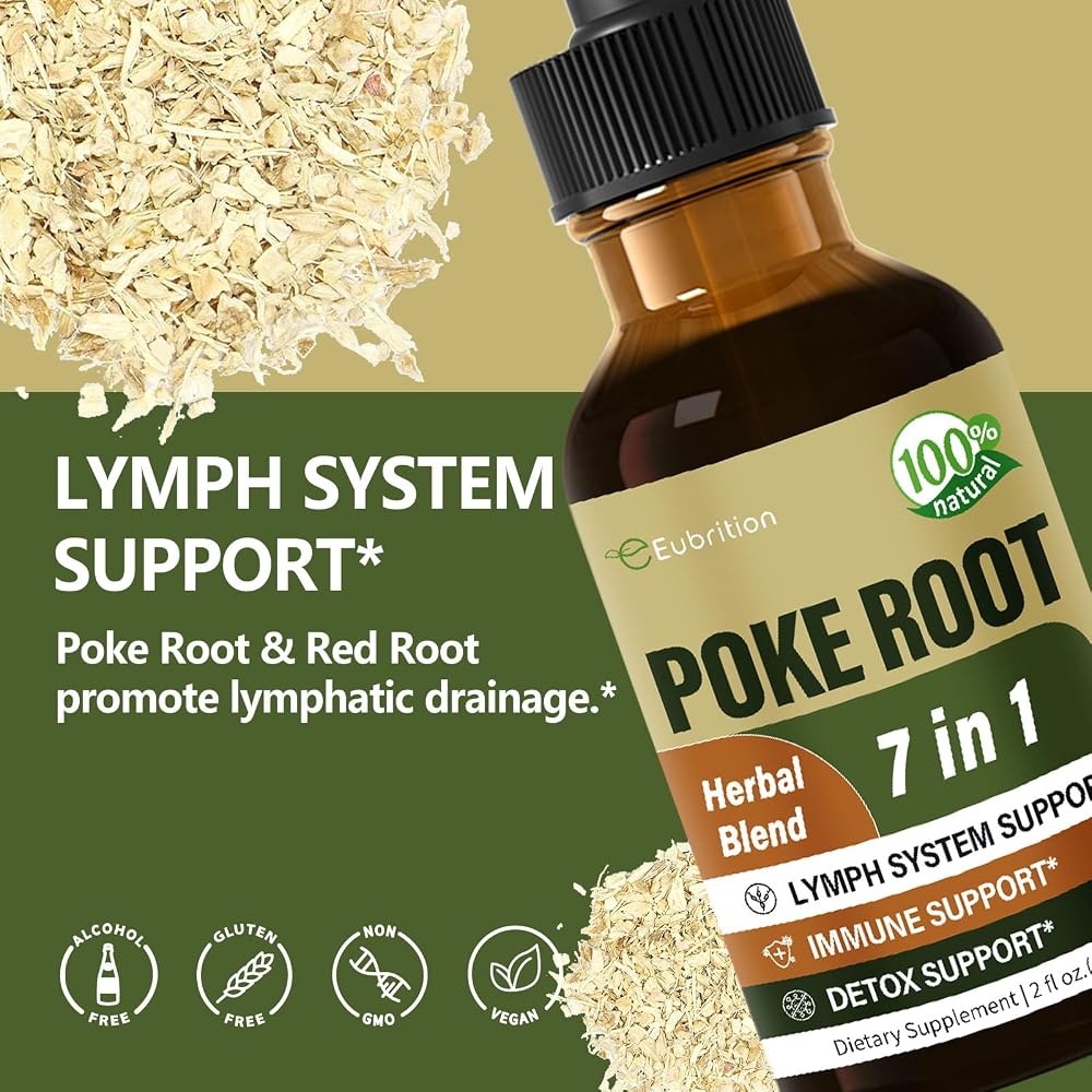 Eubrition Lymphatic Drainage Poke Root Drops