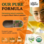 Wild & Organic USDA Organic Black Walnut Capsules 900 mg - Detox - image 5
