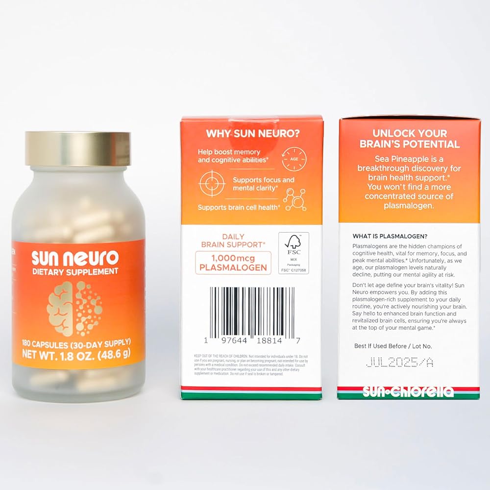 Sun Chlorella Sun Neuro Nootropic Brain Supplement - 180 Capsules - image 9