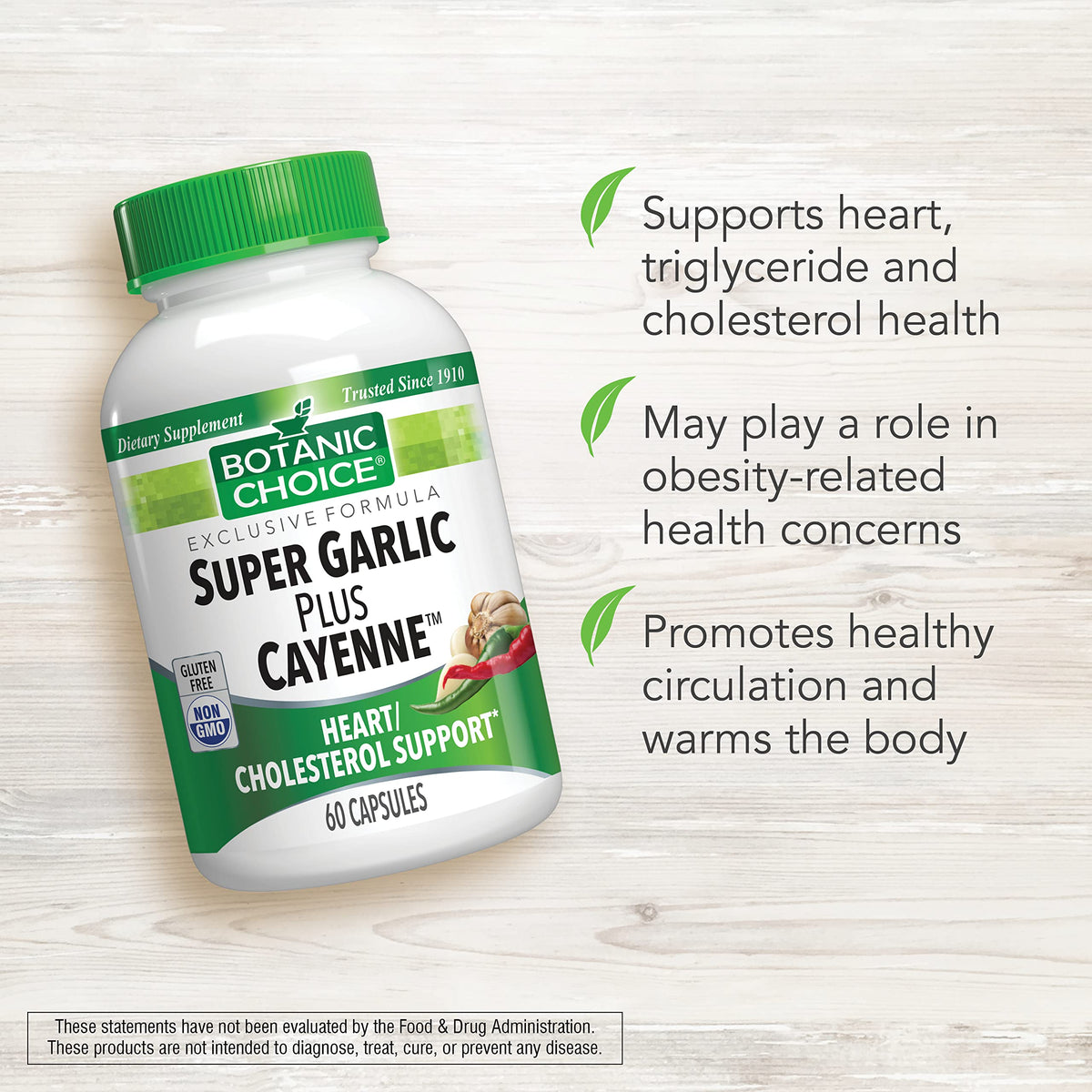 Botanic Choice Super Garlic Plus Cayenne - 60 Capsules - image 3