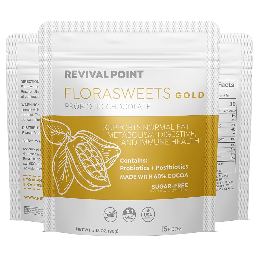 Revival Point Florasweets Gold Chocolate Bites with Probiotic +