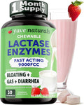 Yuve Natural Lactase Enzyme 9000 FCC Dairy Relief - 30 Chewables