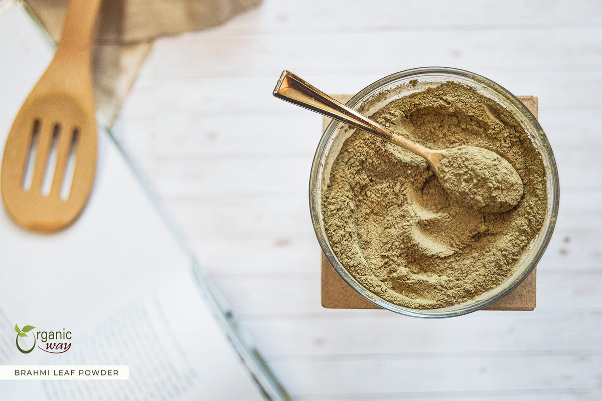Organic Way Brahmi Leaf Powder (Bacopa Monnieri) - Organic & Kosher