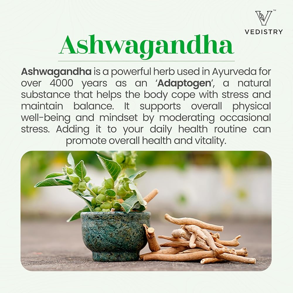 Vedistry Ashwagandha+ 1100mg Tablets with Long Pepper - 60 Tablets - image 2