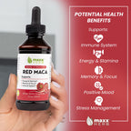 Maxx Herb Red Maca Root Liquid Extract for Stamina & Focus - 4 Pack - image 3