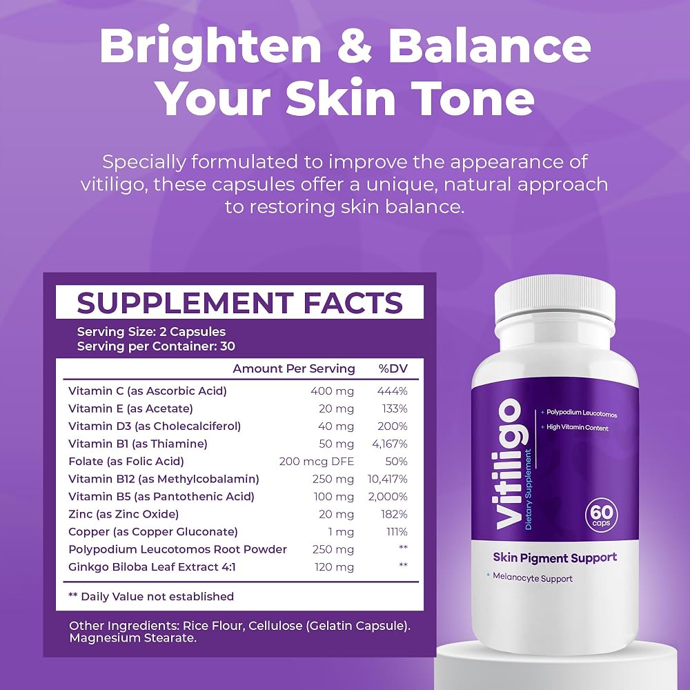 AURA VITAMINS - Vitiligo Capsules 60 Count