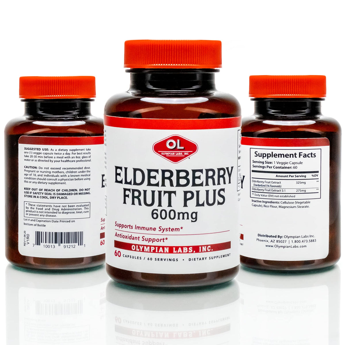 Olympian Labs Elderberry Fruit Plus Immune Support - 60 Capsules - image 2