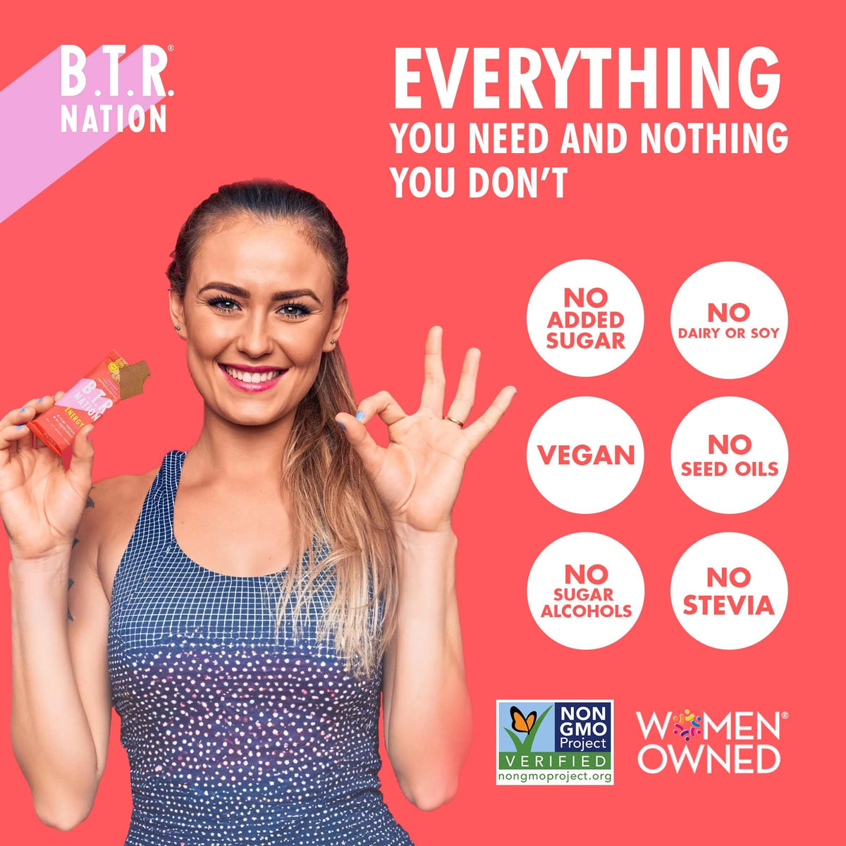 B.T.R. Vegan Keto Superfood Protein Bars