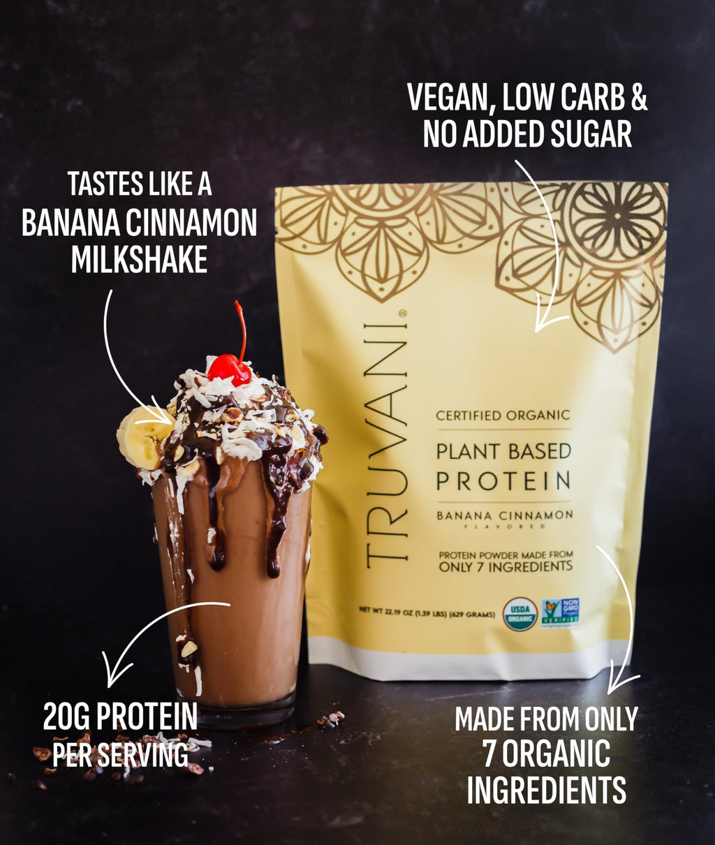 Truvani Vegan Pea Protein Powder