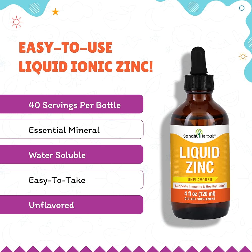SANDHUHERBALS Sandhu Herbals Liquid Zinc Drops for Immune Support - 4 Fl Oz - image 6