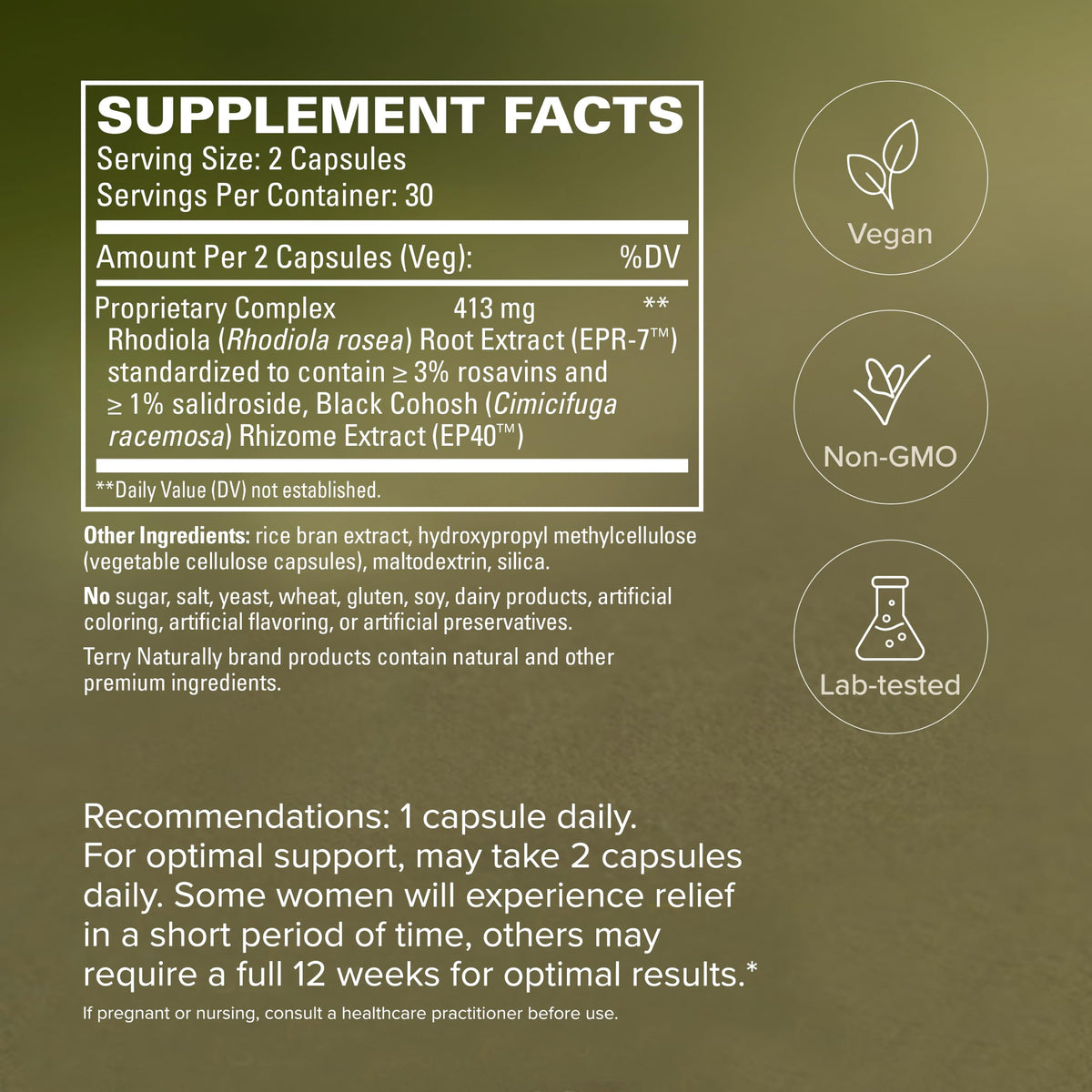 Terry Naturally Menopause Relief Plus - 60 Capsules - image 5