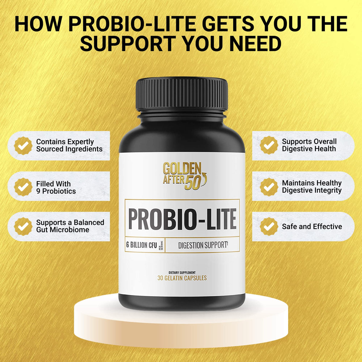 Golden After 50 Probio-Lite - for Gut Health and Digestion Support