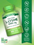 Nature's Truth L-Lysine 1000mg Essential Amino Acid - 100 Caplets - image 3