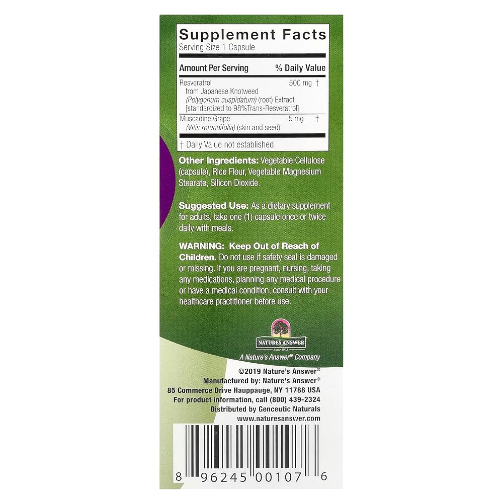 Genceutic Naturals Wild & Pure Resveratrol - 60 Vegetarian Capsules - image 2
