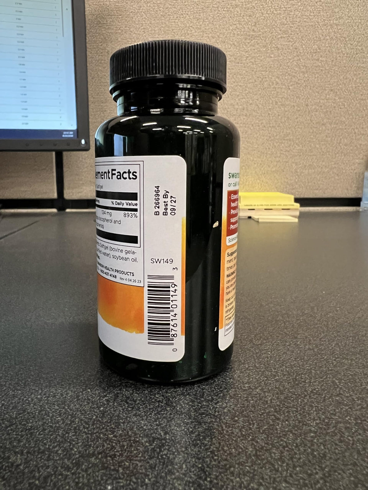 Swanson Vitamin E Mixed Tocopherols 200 IU - 500 Softgels - image 4