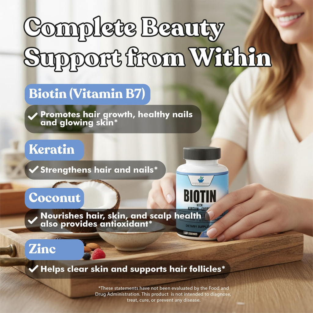 American Standard Supplements Biotin 20,000mcg with Keratin & Zinc - image 7