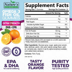 Nature's Nutrition Omega 3 Fish Oil Gummies - Extra Strength Omega-3