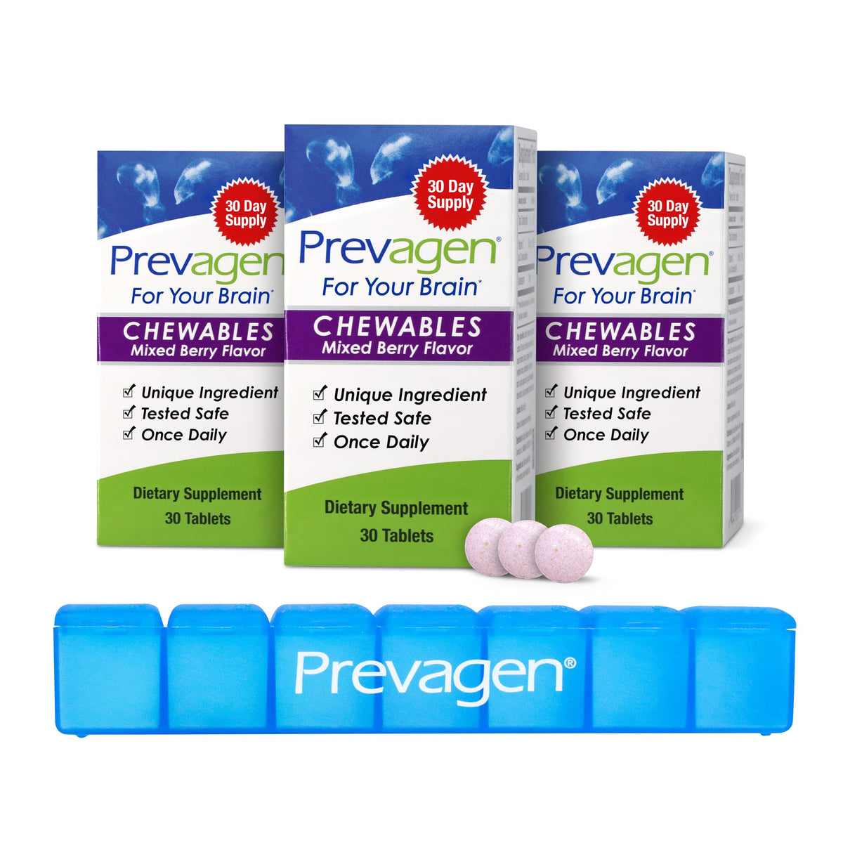 Prevagen Regular Strength Mixed Berry Brain Chewables - 90 Count