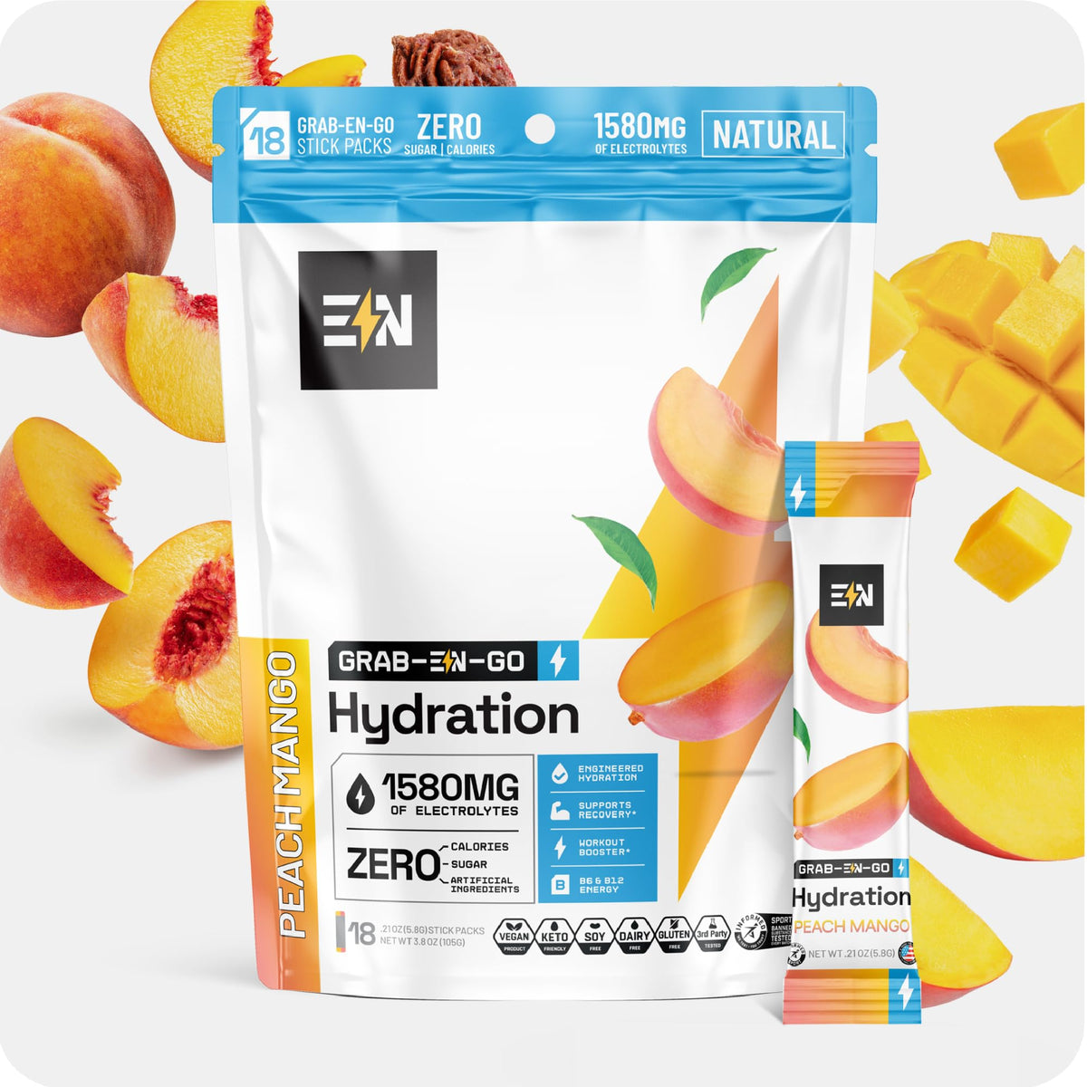 Engineered Nutrition EN Electrolytes Powder Packets Single-Serving
