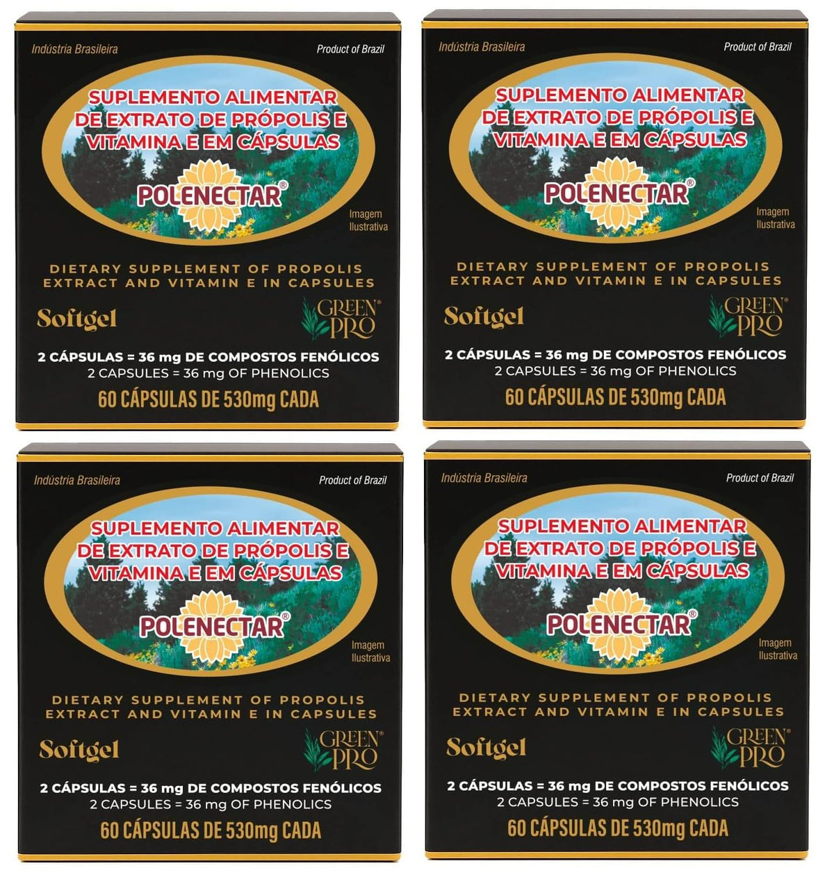 Apiario Polenectar Brazil Green Bee Propolis 300mg