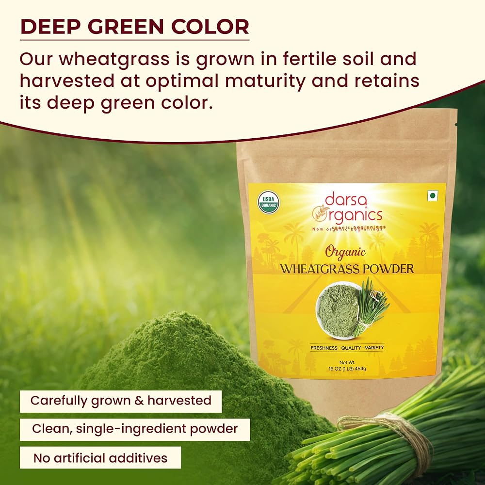 Darsa Organics Wheatgrass Powder - 1 lb - image 6
