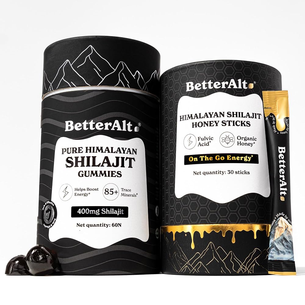 Better Alt Ultimate Power Up Duo Shilajit Gummies & Honey Sticks - 1 Month