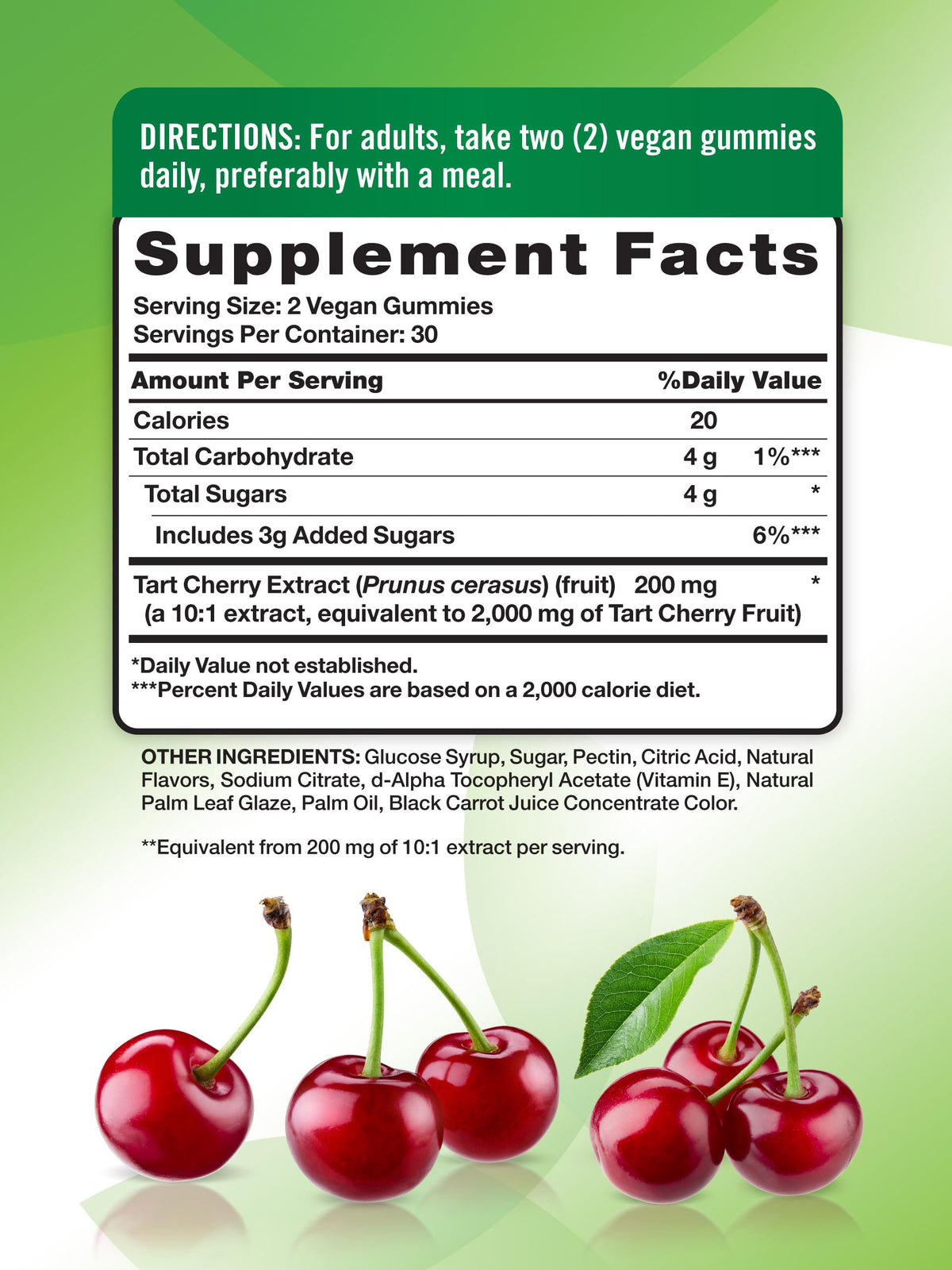 Nature's Truth Tart Cherry Gummies - 60 Count - image 2
