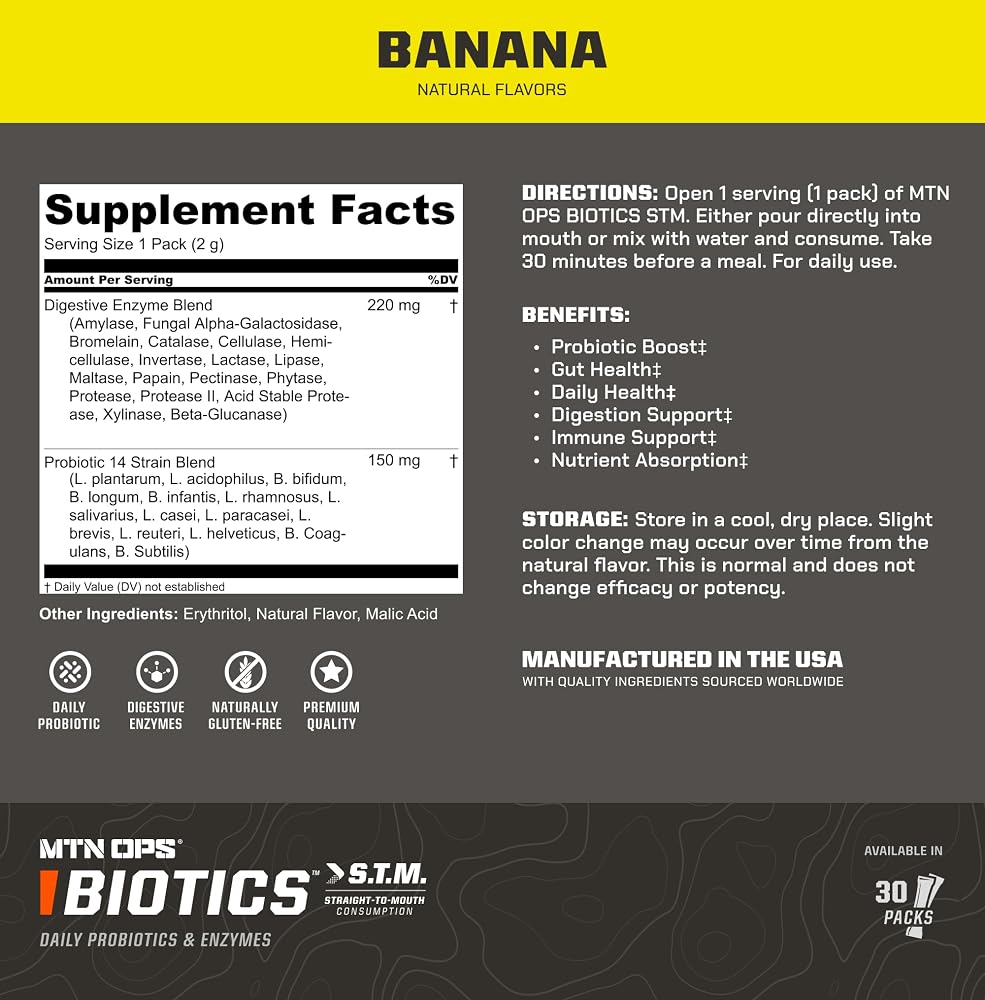 MTN OPS Biotics STM On-the-Go Probiotic Powder - 2.1 oz - image 5