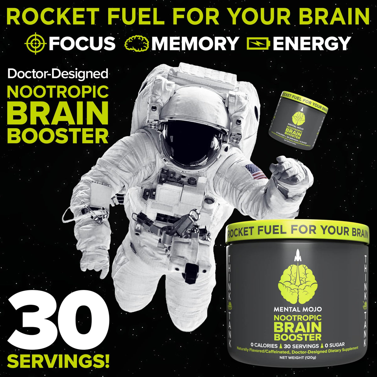 Mental Mojo Brain Booster Nootropic Drink Mix - 30 Servings - image 2