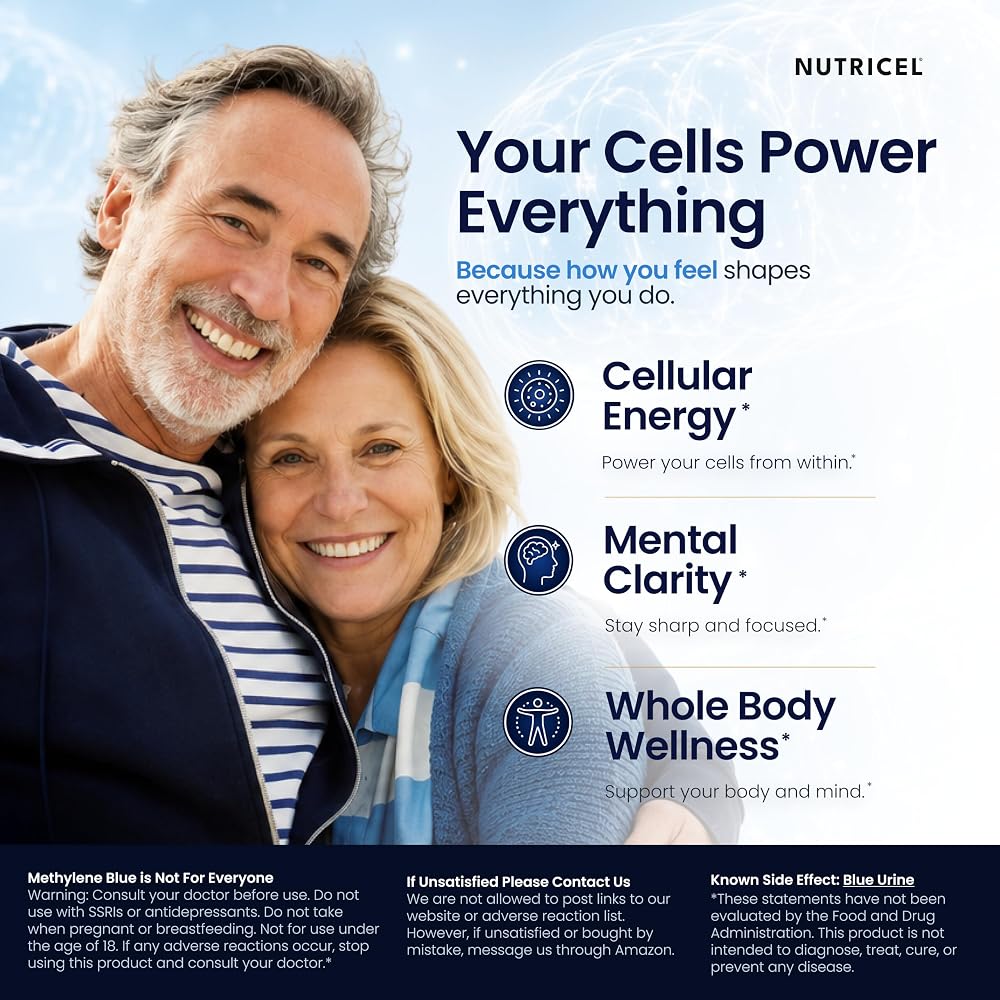 Nutricel Supplements Methylene Blue 12mg - 60 Vegetarian Capsules - image 3