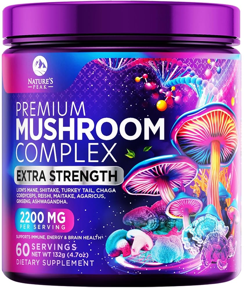 Nature's Peak Mushroom Powder Blend 11-in-1 Complex - 60 Servings