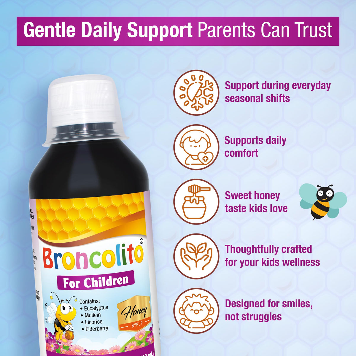 PHARMADEL BRONCOLITO Honey Syrup for Kids - 8 fl oz - image 2