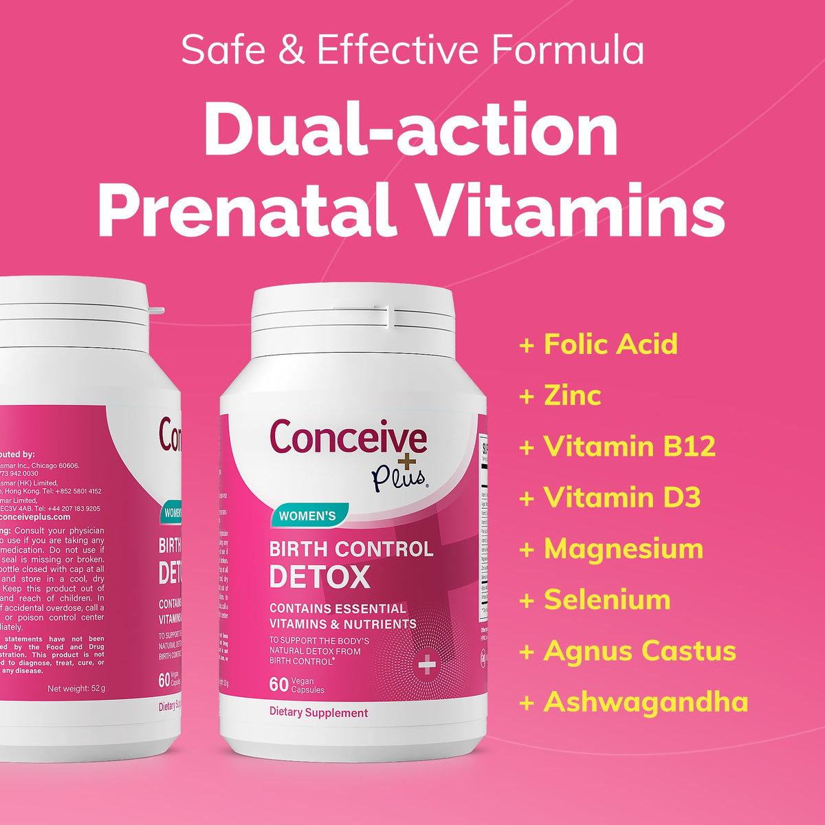 CONCEIVE PLUS Birth Control Detox for Women, 60 Capsules - image 3