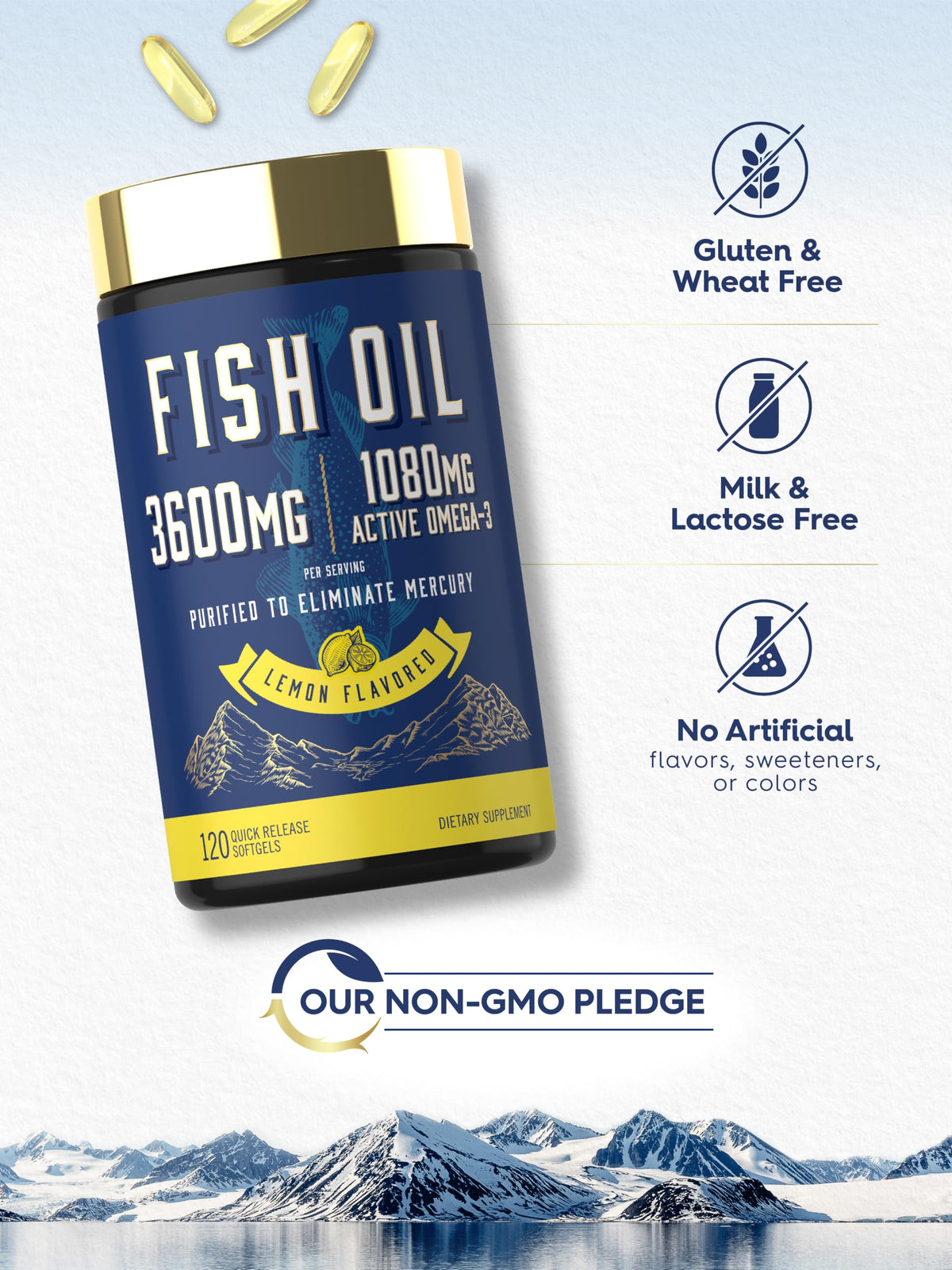 Carlyle Fish Oil 3600mg Omega 3 - 120 Softgels - image 5