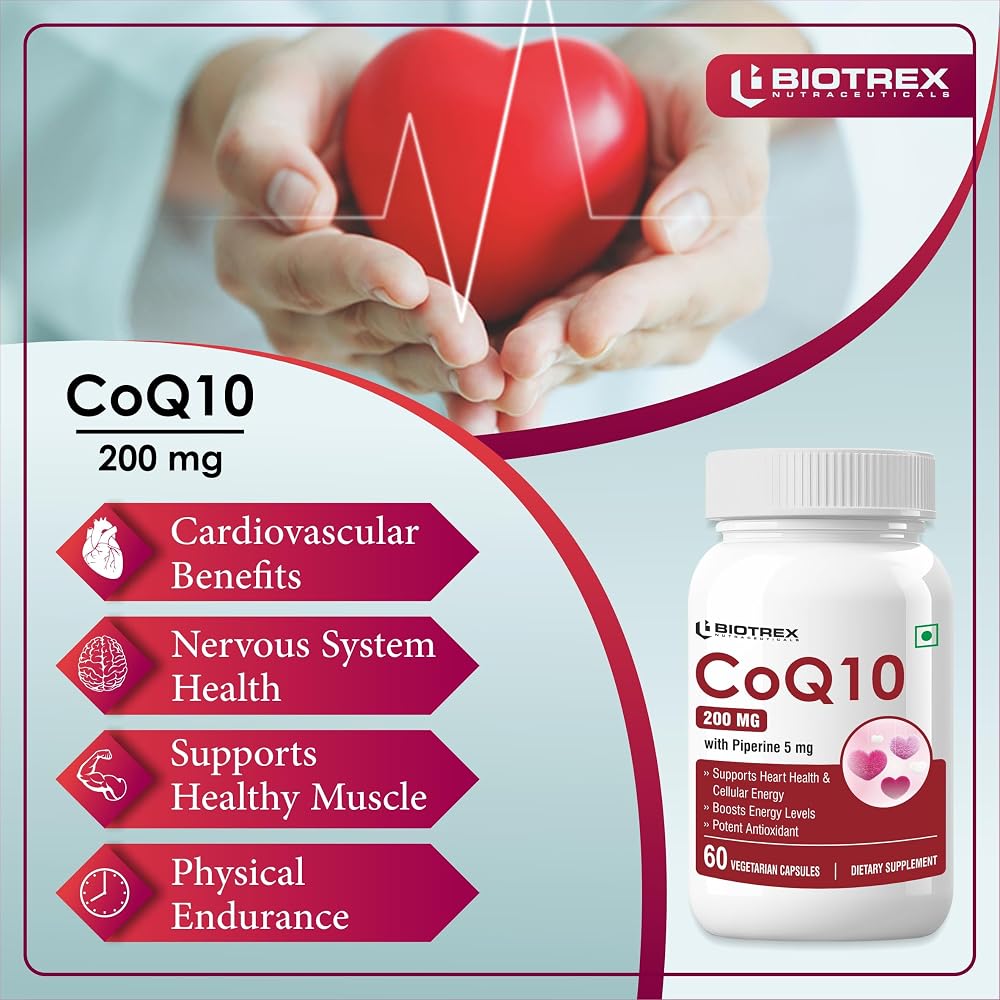 BIOTREX NUTRACEUTICALS CoQ10 200mg - 60 Capsules - image 4