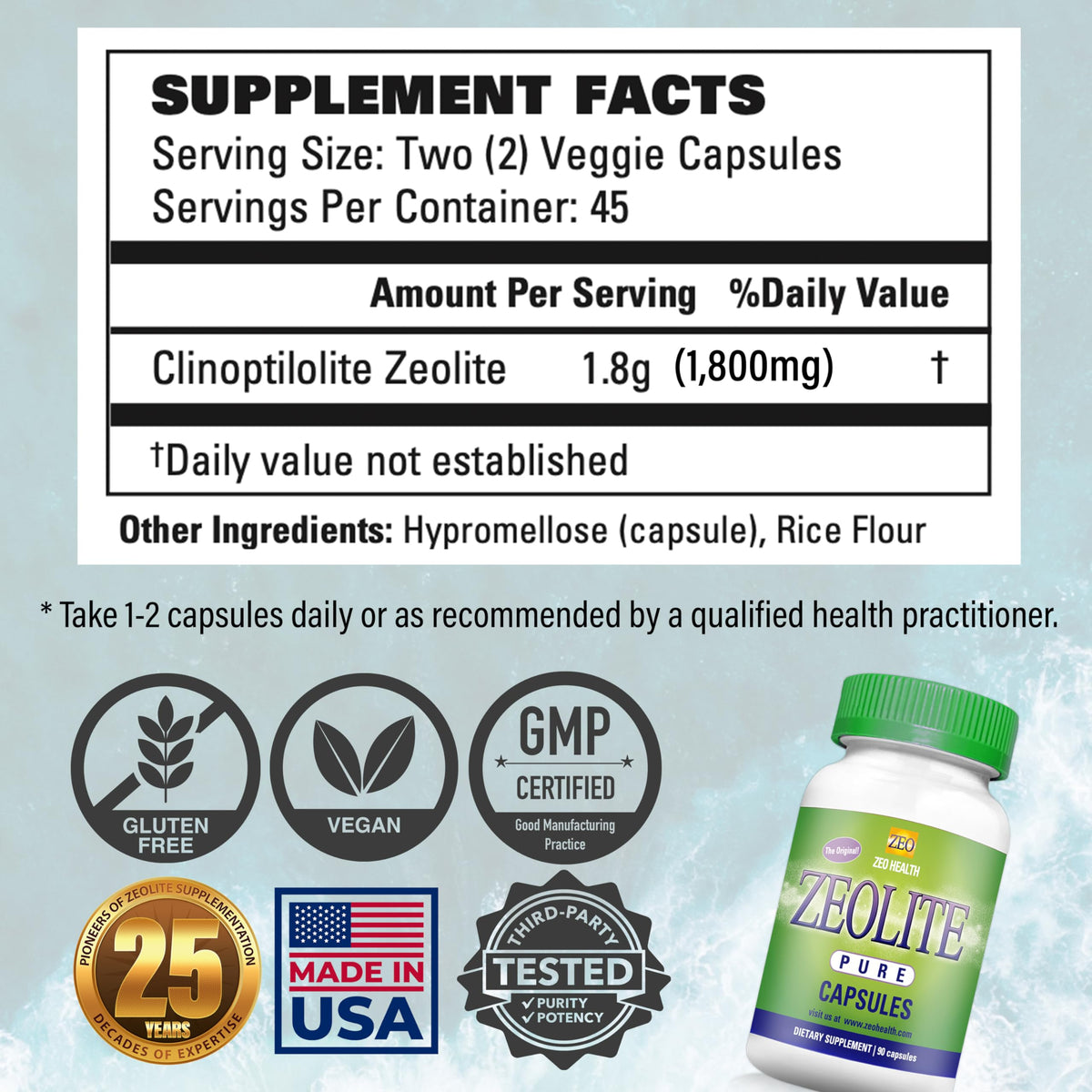 Zeo Health Zeolite Pure Capsules Extra Strength - 90 Capsules - image 5