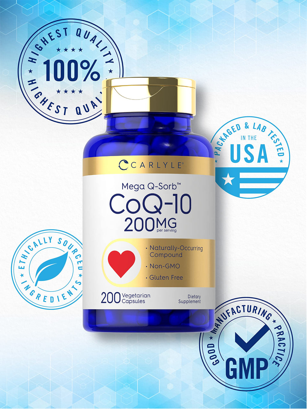 Carlyle CoQ10 200mg Mega Q-Sorb - 200 Capsules - image 5