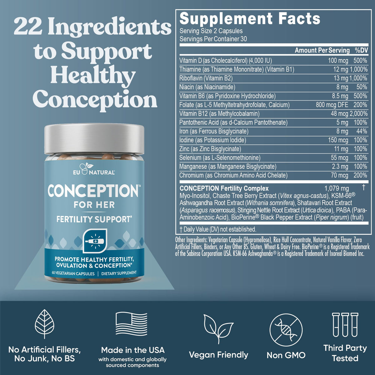 Eu Natural Conception Fertility Prenatal Vitamins