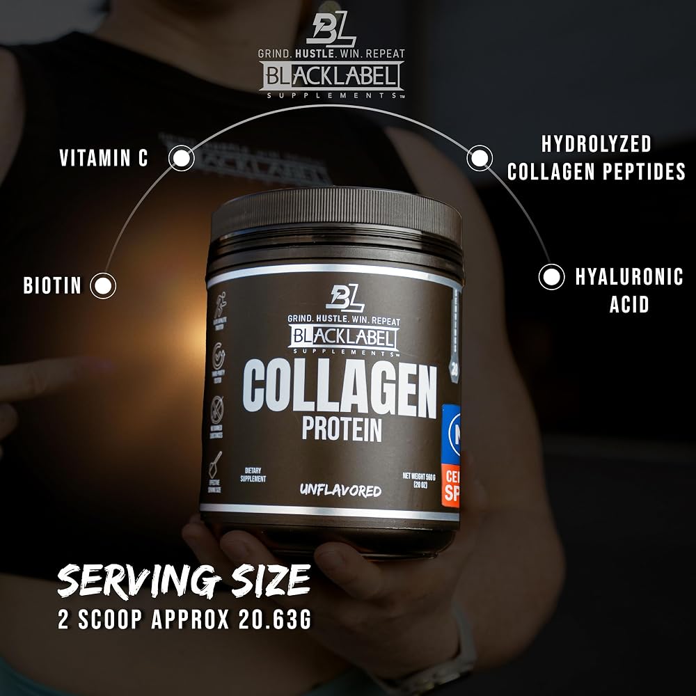 BLACKLABEL Collagen Peptides Protein Powder NSF Certified - 20 oz - image 5