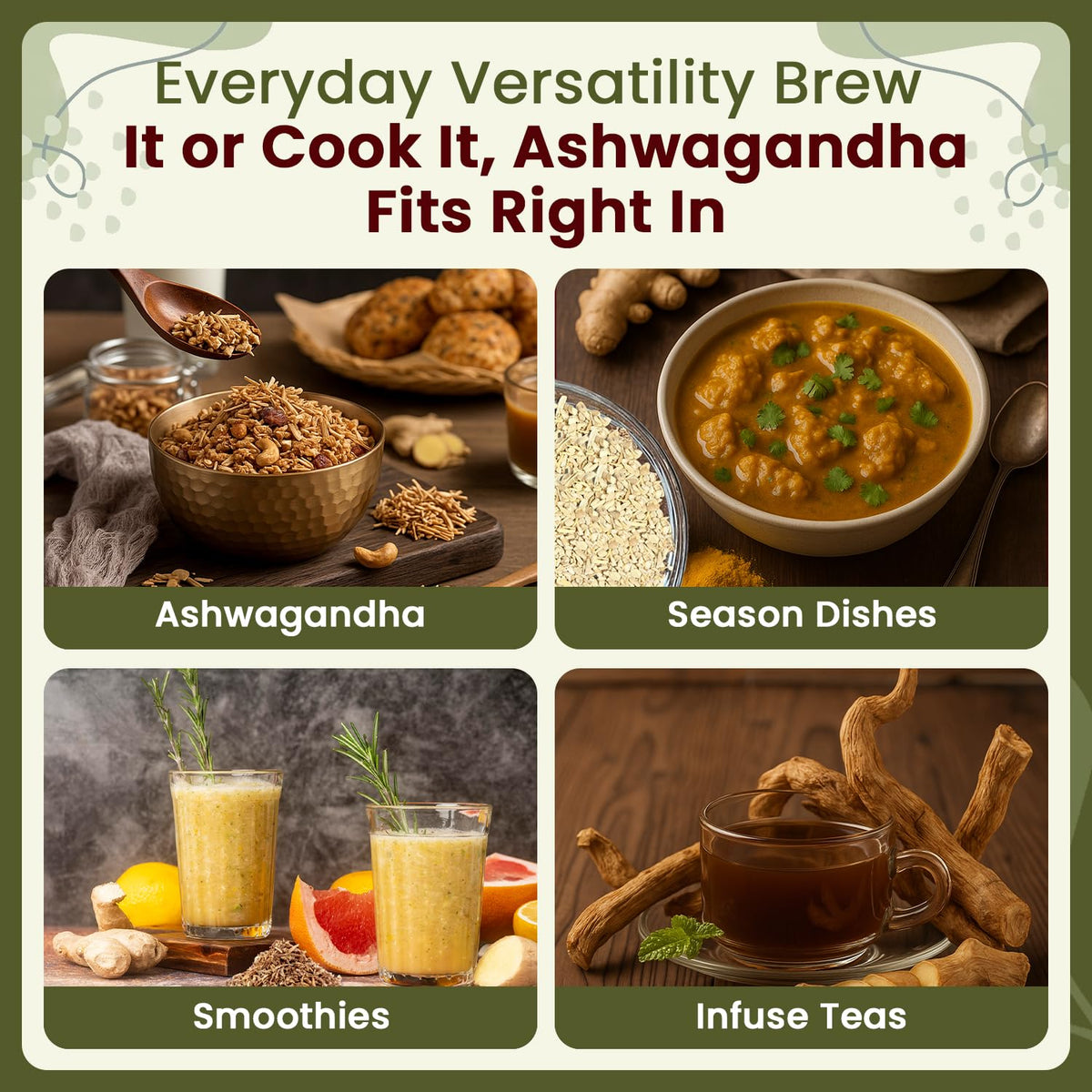 Organic Way Ashwagandha Root Cut & Sifted (Withania somnifera)