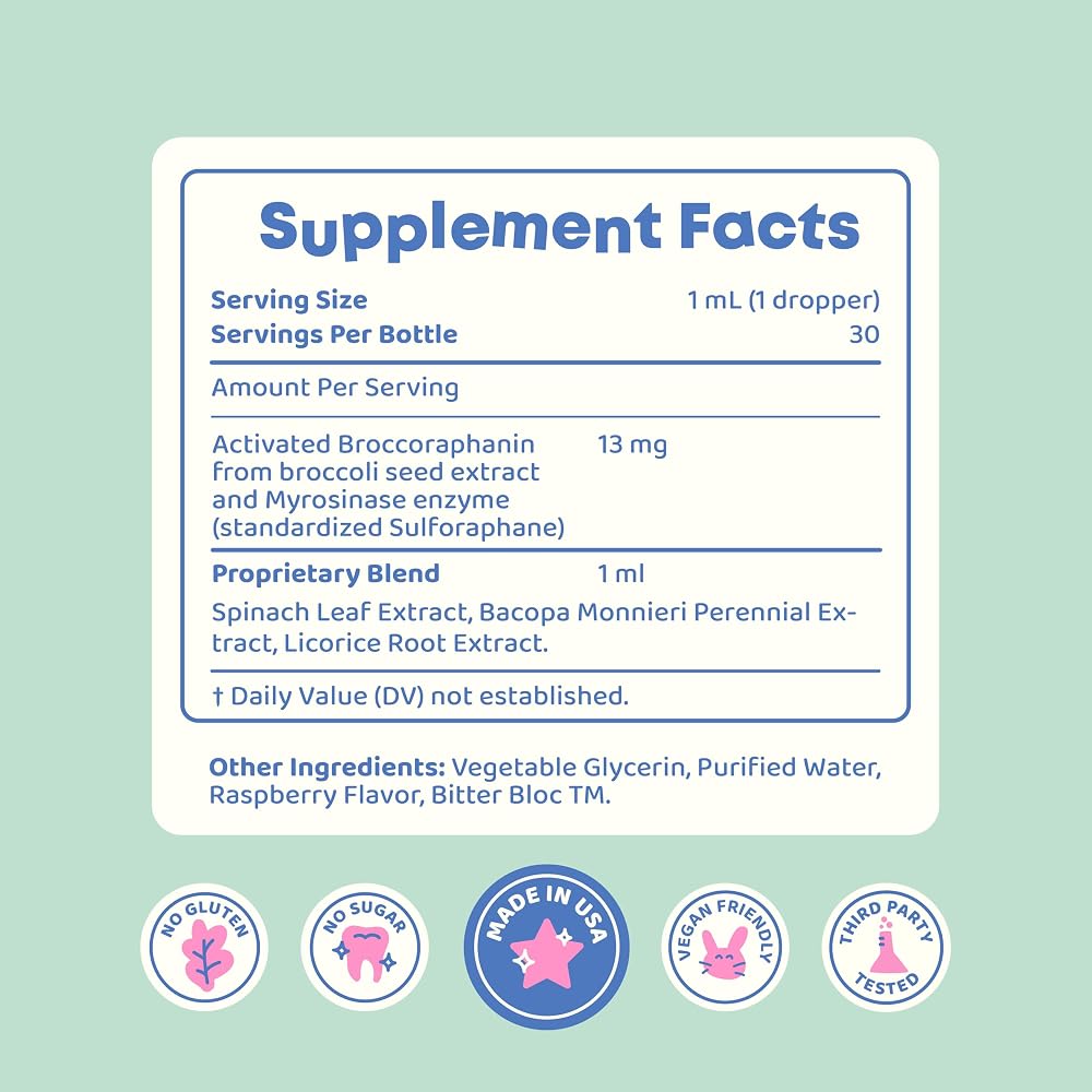 JoySpring BrainyBrocc Kids Sulforaphane Broccoli Drops - 30 Servings - image 7