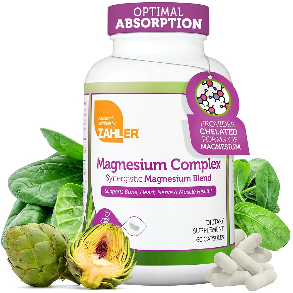 Zahler Magnesium Complex Supplement with B6 - 60 Capsules