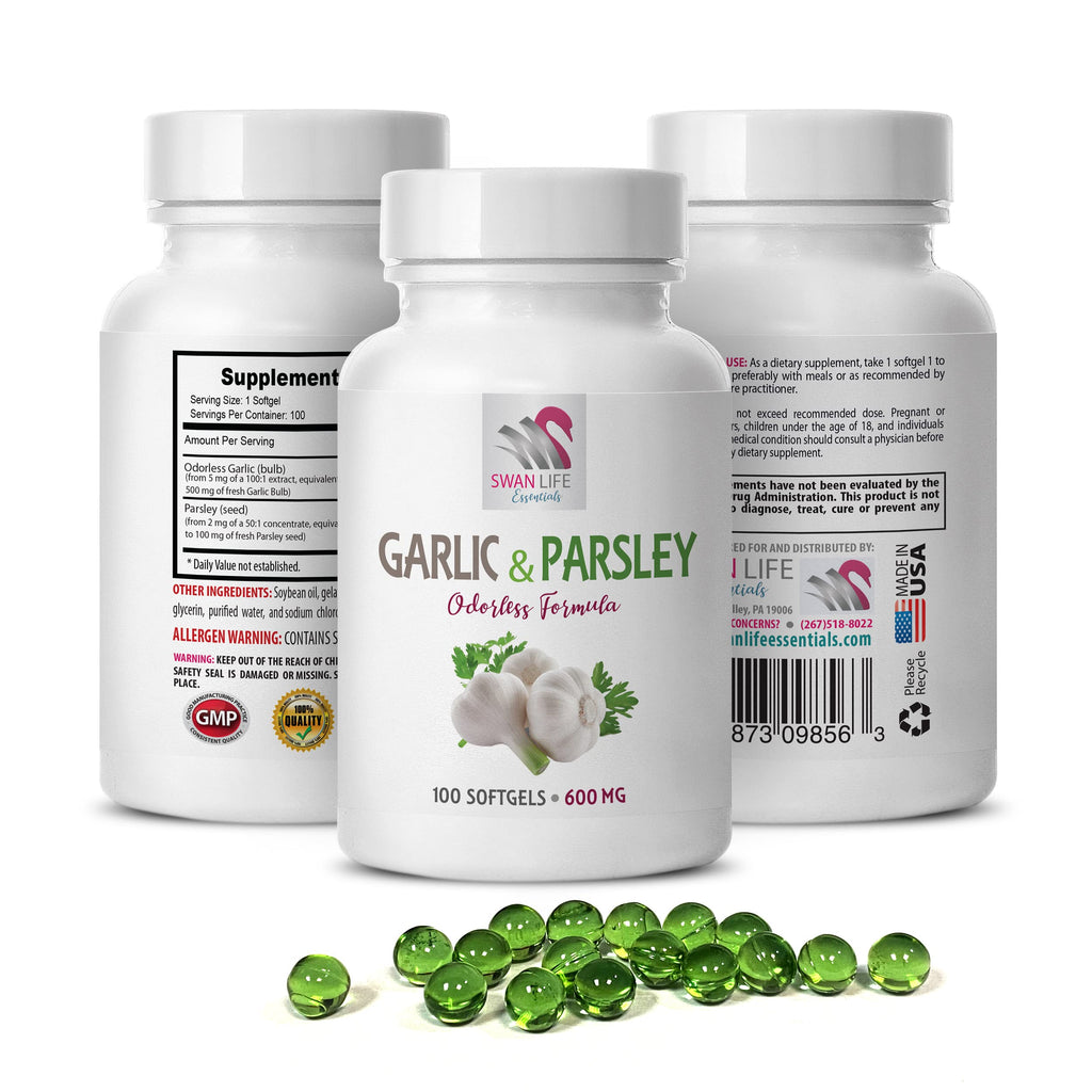 Swan Life Essentials Garlic and Parsley Odorless Formula - 200 Capsules - image 2