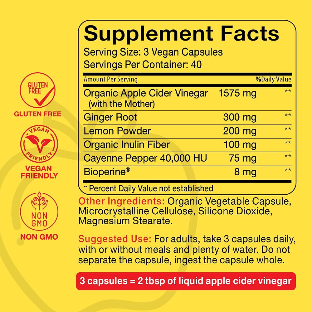 Intentionally Bare Apple Cider Vinegar Capsules - 120 Softgels - image 6